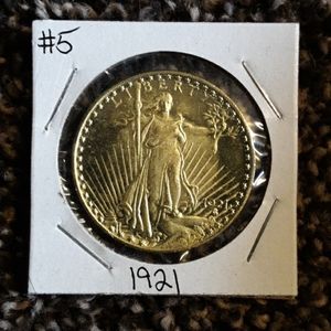 1921 Saint Gaudens 20-dollar gold coin